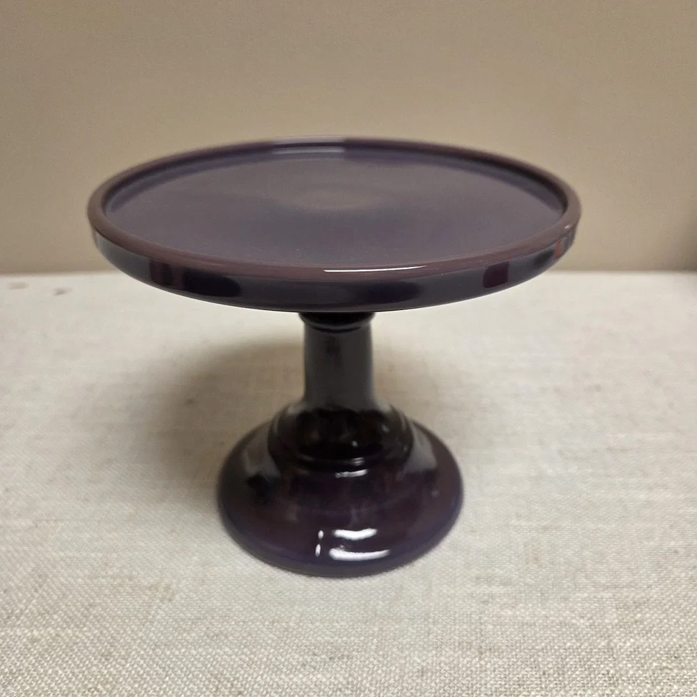 Cake Plate Pastry Tray Bakers Plain & Simple Eggplant Purple Glass - Mosser - 6